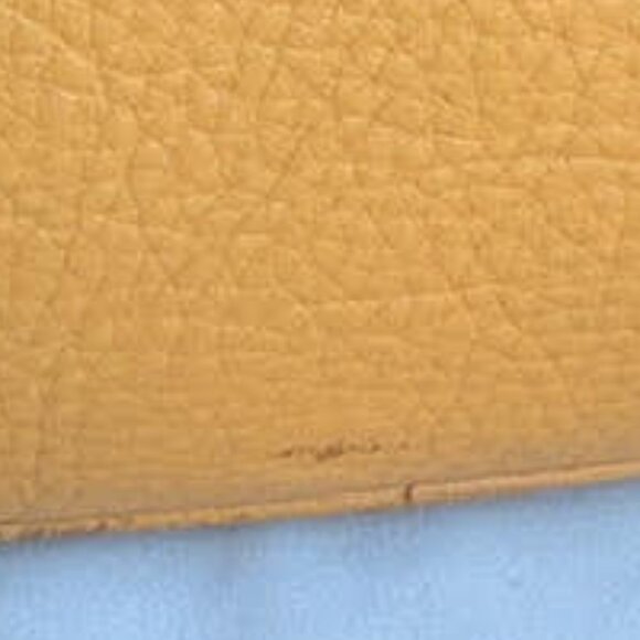 Tignanello Pebble Leather Shoulder Bag – Mustard Yellow – Double Strap Tote - Picture 12 of 12